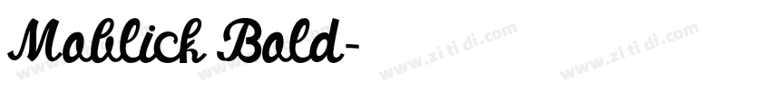 Moblick Bold字体转换
